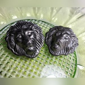 Antique Lion Head Earrings